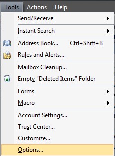 Outlook Options