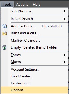 Outlook Options