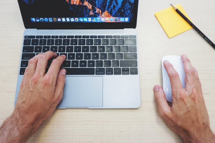 business man on computer