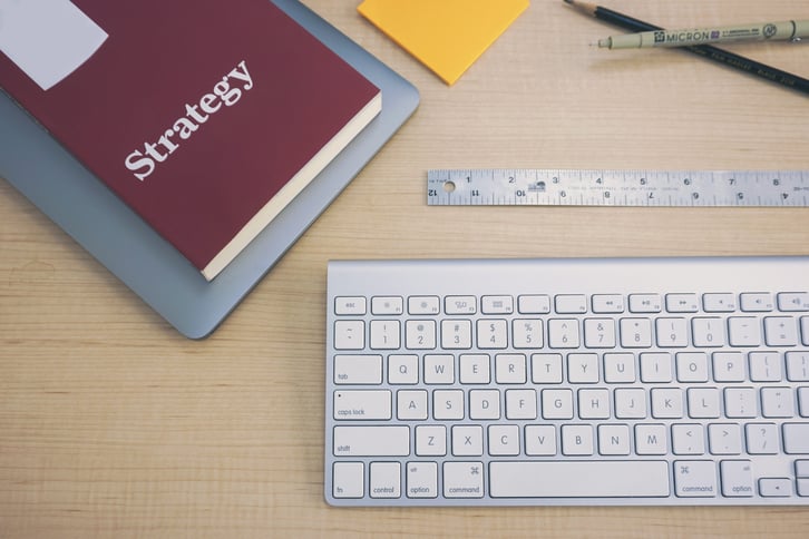 office desk with books