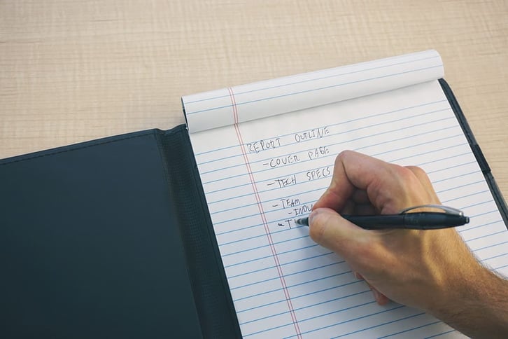 writing an outline for a report