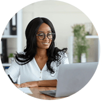 business-woman-working-on-individual-writing-course-circle