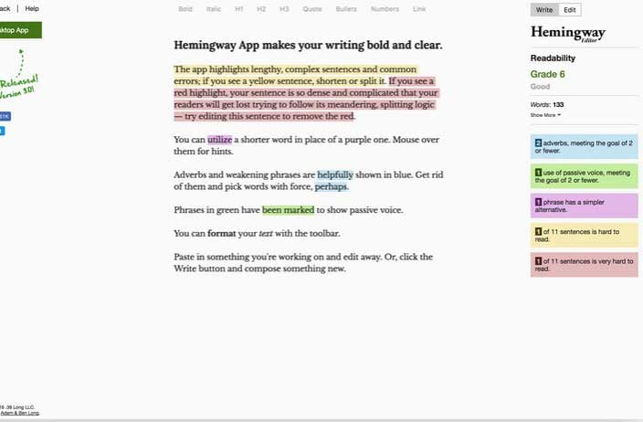 Hemingway App