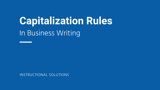 Capitalization Rules in Business Wiring